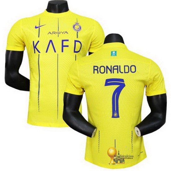 NO.7 Ronaldo Thailandia Home Jugadores Maglia Al Nassr 2023 2024 Giallo