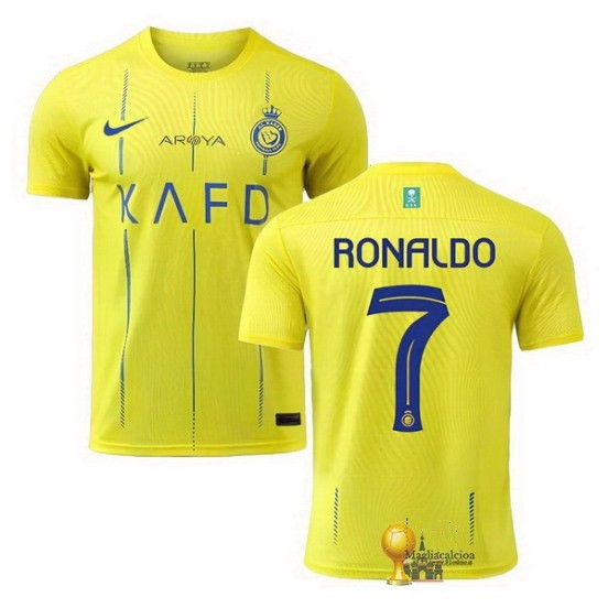 NO.7 Ronaldo Thailandia Home Maglia Al Nassr 2023 2024 Giallo