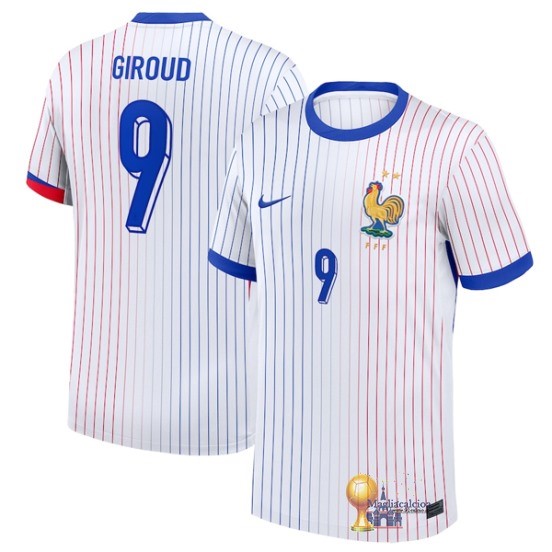 NO.9 Giroud Thailandia Away Maglia Francia 2024 Bianco