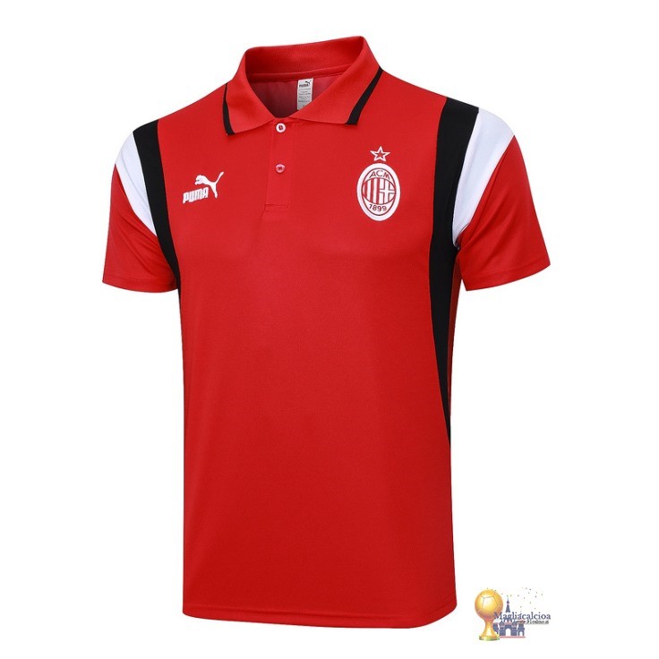 Polo AC Milan 2023 2024 Rosso Nero Bianco