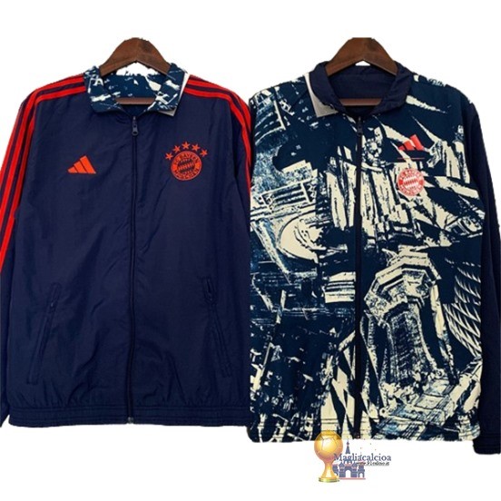 Rompevientos Bayern München 2023 2024 Blu Navy Rosso