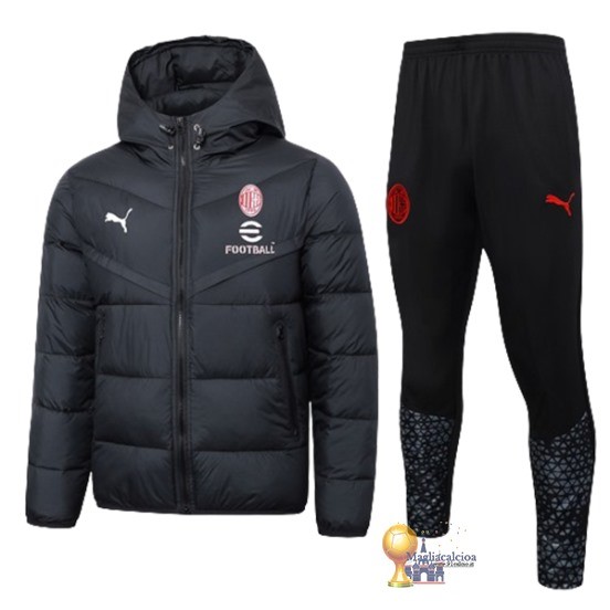 Set Completo Chaqueta De Algodón AC Milan 2023 2024 Nero