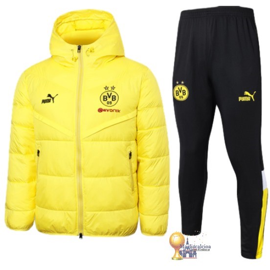 Set Completo Chaqueta De Algodón Borussia Dortmund 2023 2024 Giallo Nero