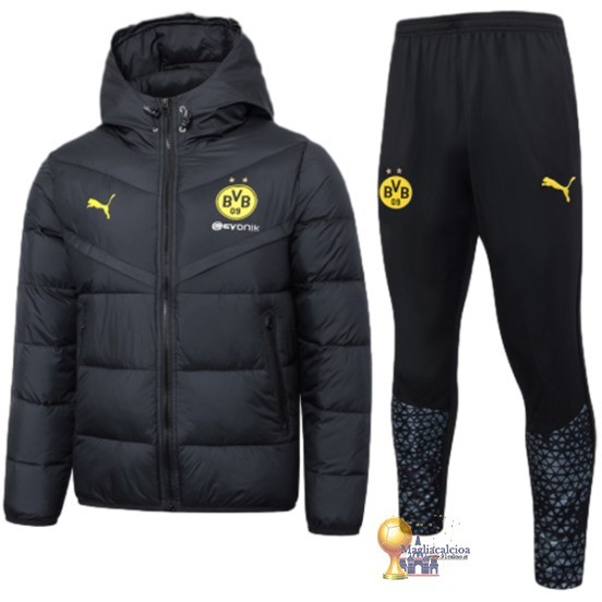 Set Completo Chaqueta De Algodón Borussia Dortmund 2023 2024 Nero