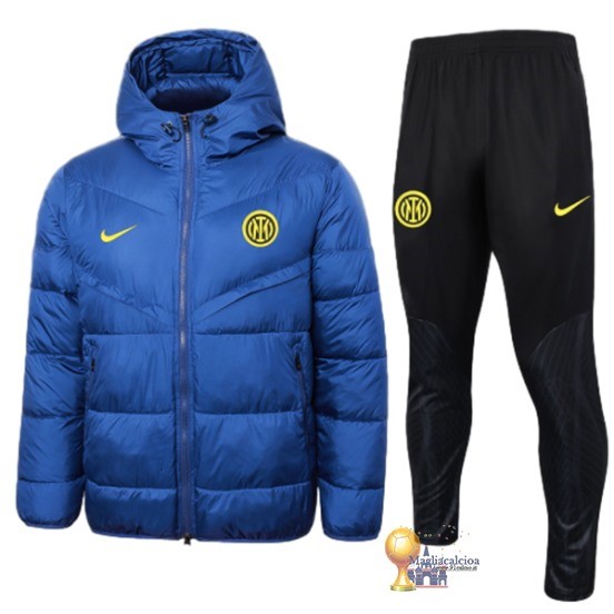 Set Completo Chaqueta De Algodón Inter Milán 2023 2024 Blu Nero