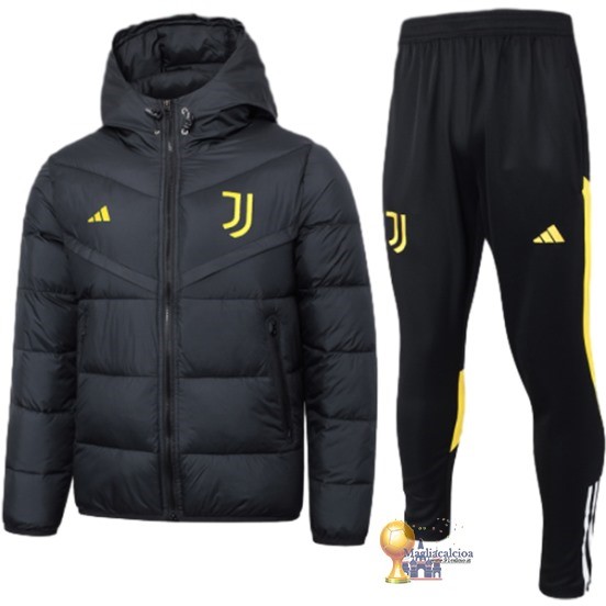 Set Completo Chaqueta De Algodón Juventus 2023 2024 Nero