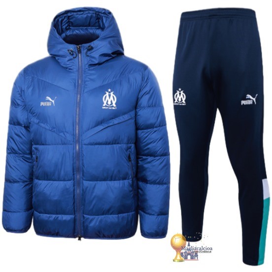 Set Completo Chaqueta De Algodón Marsella 2023 2024 Blu Nero