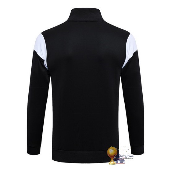 Set Completo Lunga Zip Giacca AC Milan 2023 2024 Nero Bianco Rosso