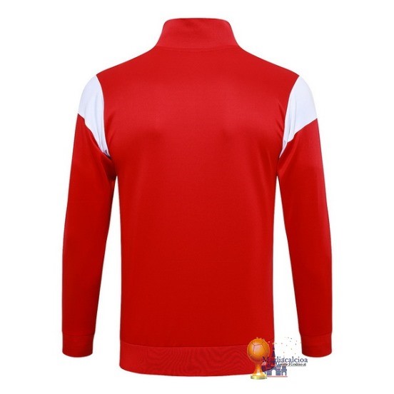 Set Completo Lunga Zip Giacca AC Milan 2023 2024 Rosso