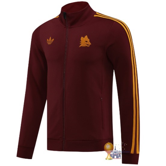 Set Completo Lunga Zip Giacca AS Roma 2023 2024 Rosso