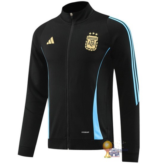 Set Completo Lunga Zip Giacca Argentina 2024 Nero Blu