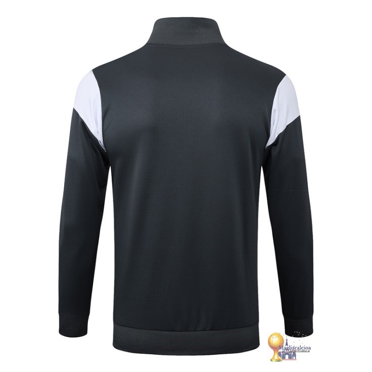 Set Completo Lunga Zip Giacca Borussia Dortmund 2023 2024 Grigio Giallo