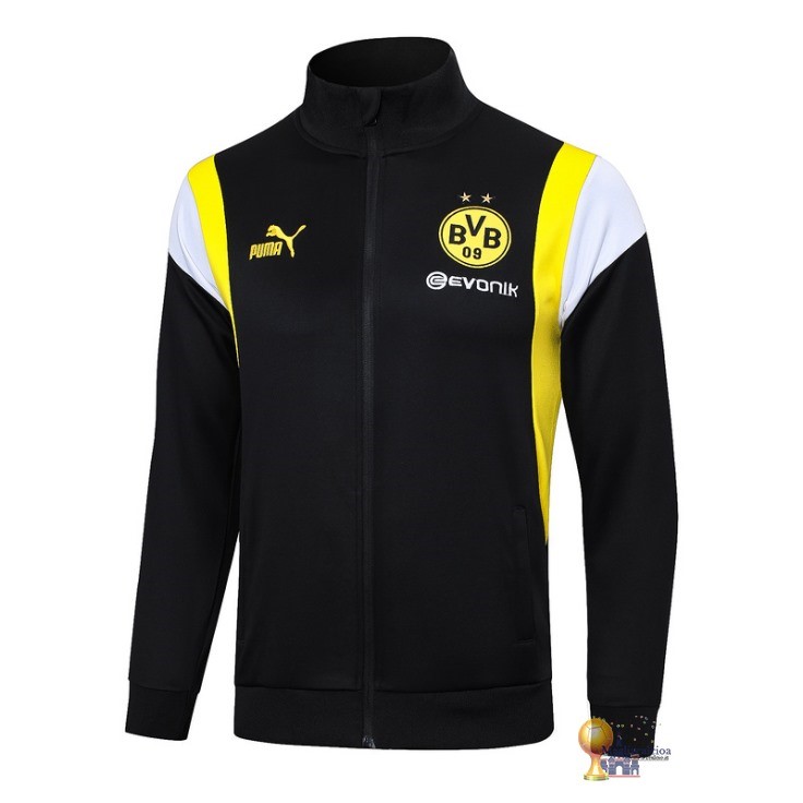 Set Completo Lunga Zip Giacca Borussia Dortmund 2023 2024 Nero Giallo