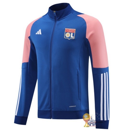 Set Completo Lunga Zip Giacca Lyon 2023 2024 Blu Rosa