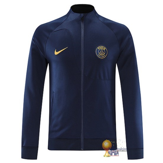 Set Completo Lunga Zip Giacca Paris Saint Germain 2023 2024 Blu II Navy