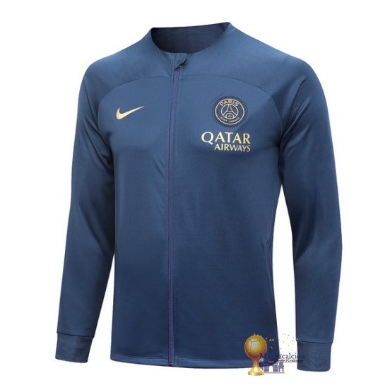 Set Completo Lunga Zip Giacca Paris Saint Germain 2023 2024 Blu Navy