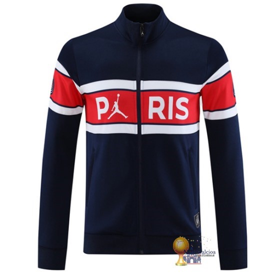 Set Completo Lunga Zip Giacca Paris Saint Germain 2023 2024 Blu Rosso Bianco