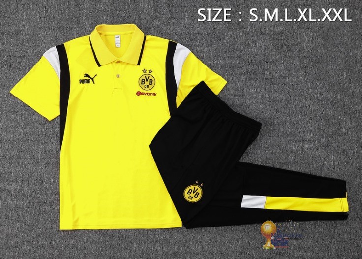 Set Completo Polo Borussia Dortmund 2023 2024 Giallo Bianco Nero