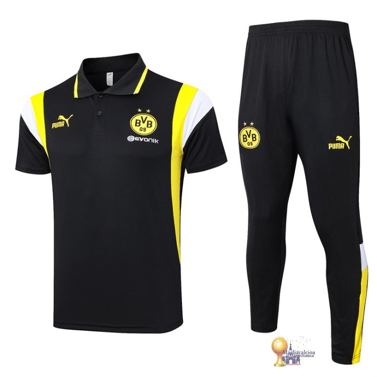 Set Completo Polo Borussia Dortmund 2023 2024 Nero Giallo