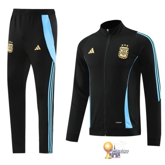 Set Completo Set Completo Lunga Zip Giacca Argentina 2024 Nero Blu