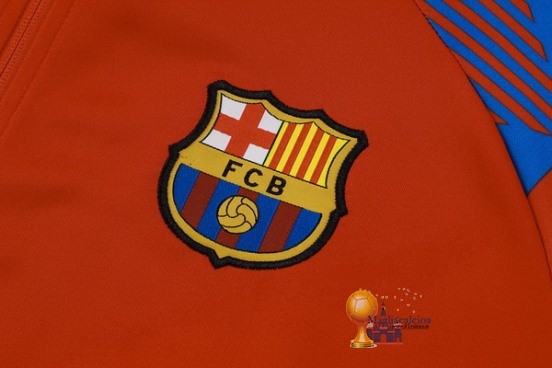 Set Completo Set Completo Lunga Zip Giacca Barcelona 2023 2024 Rosso Blu