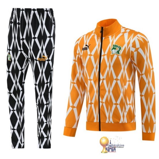 Set Completo Set Completo Lunga Zip Giacca Costa d'Avorio 2023 Nero Arancione