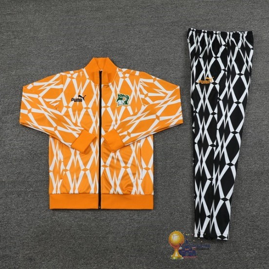 Set Completo Set Completo Lunga Zip Giacca Costa d'Avorio 2023 Nero Arancione