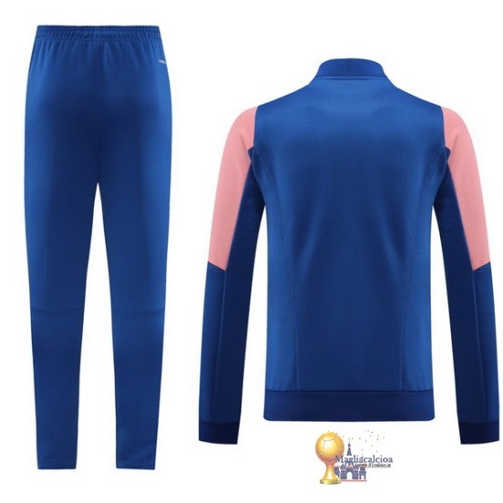 Set Completo Set Completo Lunga Zip Giacca Lyon 2023 2024 Blu Rosa