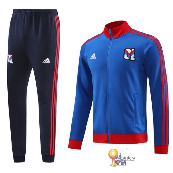 Set Completo Set Completo Lunga Zip Giacca Lyon 2023 2024 Blu Rosso