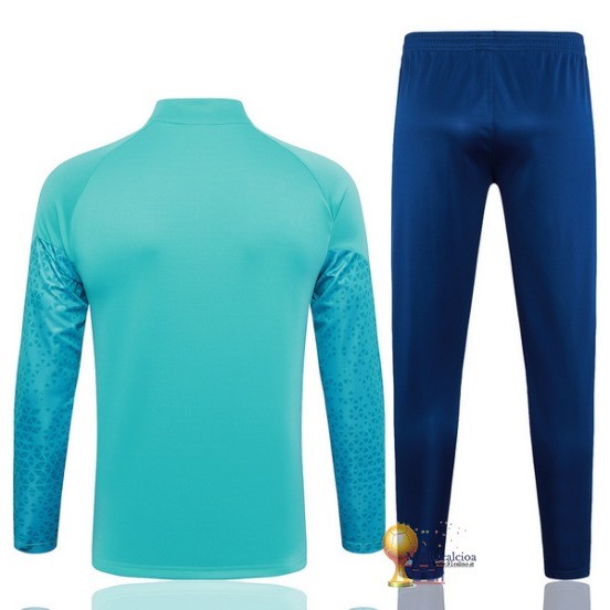 Set Completo Set Completo Lunga Zip Giacca Marsella 2023 2024 Verde Blu