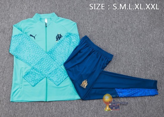 Set Completo Set Completo Lunga Zip Giacca Marsella 2023 2024 Verde Blu