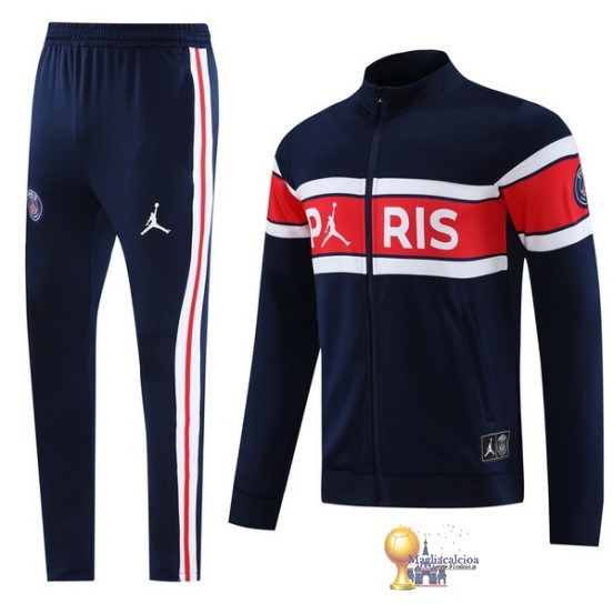 Set Completo Set Completo Lunga Zip Giacca Paris Saint Germain 2023 2024 Blu Rosso Bianco