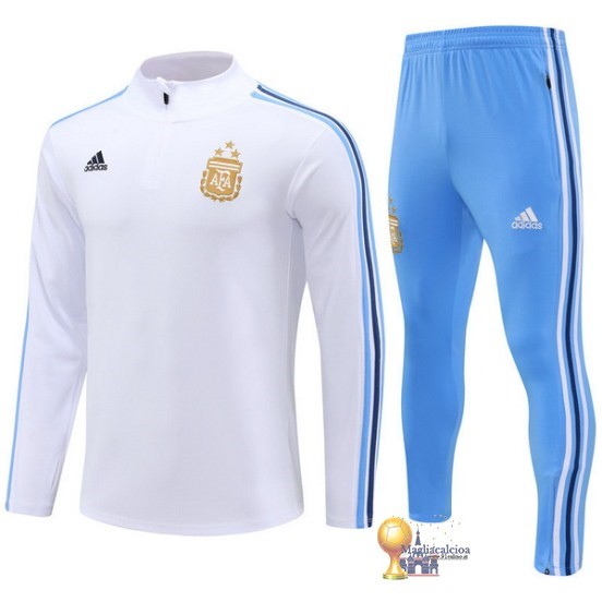 Set Completo Sudadera Formazione Argentina 2023 Bianco Blu