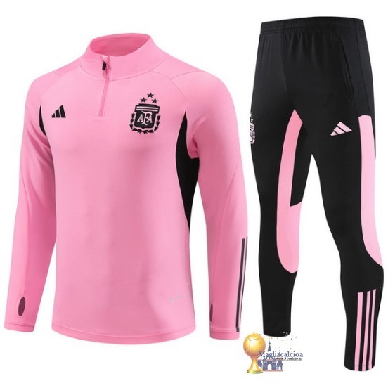 Set Completo Sudadera Formazione Argentina 2023 Rosa Nero