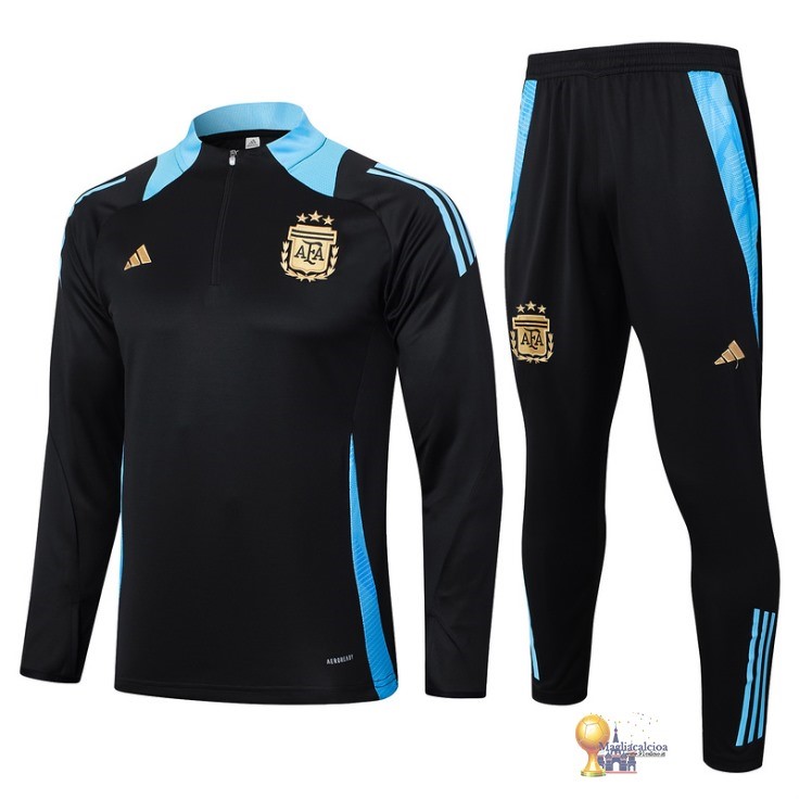 Set Completo Sudadera Formazione Argentina 2024 Nero Blu