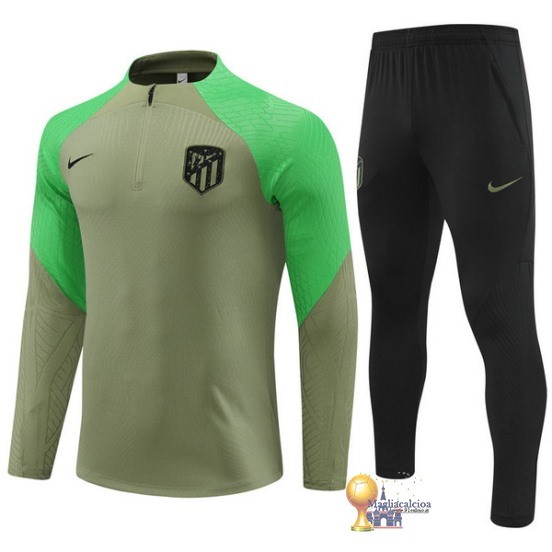 Set Completo Sudadera Formazione Atlético Madrid 2023 2024 Verde I Nero