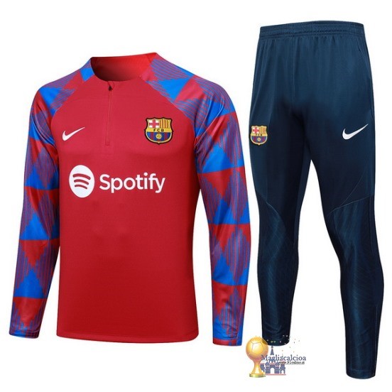 Set Completo Sudadera Formazione Bambino Barcelona 2023 2024 Rosso Blu