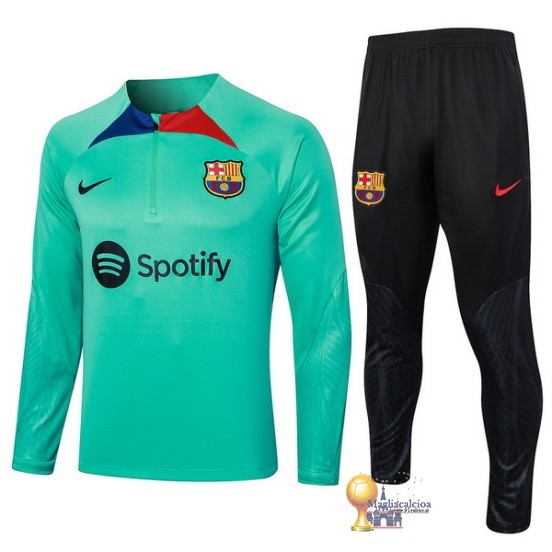 Set Completo Sudadera Formazione Bambino Barcelona 2023 2024 Verde Nero