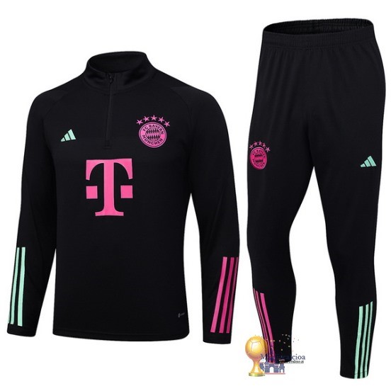 Set Completo Sudadera Formazione Bambino Bayern München 2023 2024 Nero I Purpureo