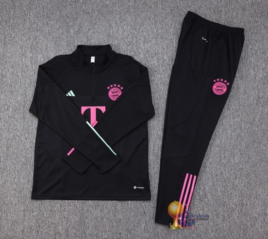Set Completo Sudadera Formazione Bambino Bayern München 2023 2024 Nero I Purpureo