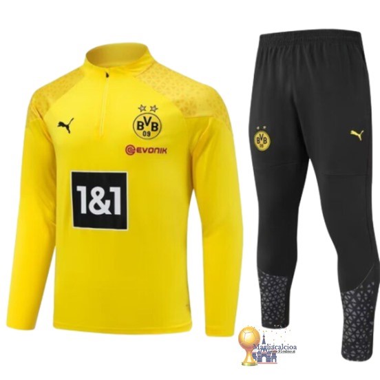 Set Completo Sudadera Formazione Bambino Borussia Dortmund 2023 2024 Giallo Nero