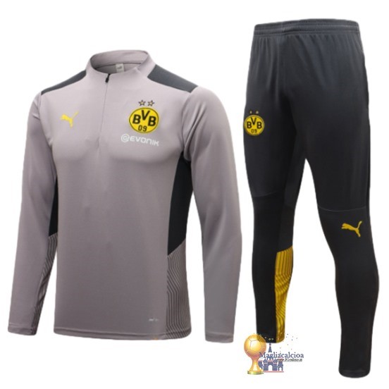 Set Completo Sudadera Formazione Bambino Borussia Dortmund 2023 2024 Grigio