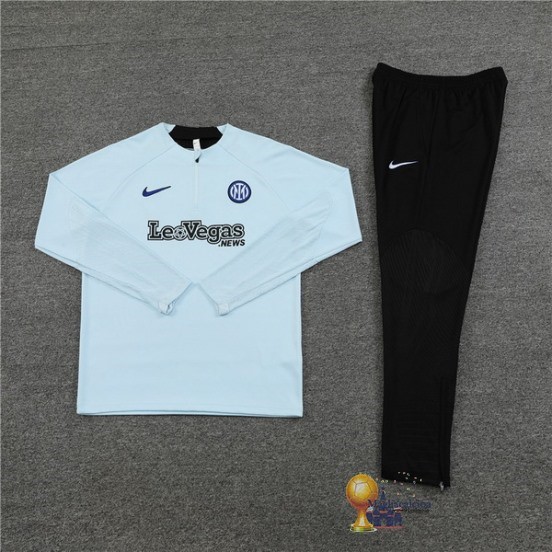 Set Completo Sudadera Formazione Bambino Inter Milán 2023 2024 Blu Luce Nero