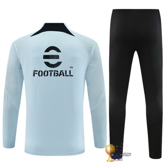 Set Completo Sudadera Formazione Bambino Inter Milán Jugadores 2023 2024 Blu Luce Nero