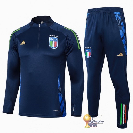 Set Completo Sudadera Formazione Bambino Italia 2024 Blu Navy