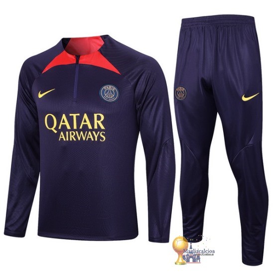 Set Completo Sudadera Formazione Bambino Paris Saint Germain 2023 2024 Purpureo II Rosso
