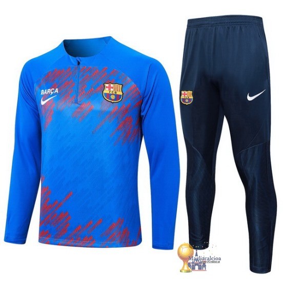 Set Completo Sudadera Formazione Barcelona 2023 2024 Blu Rosso