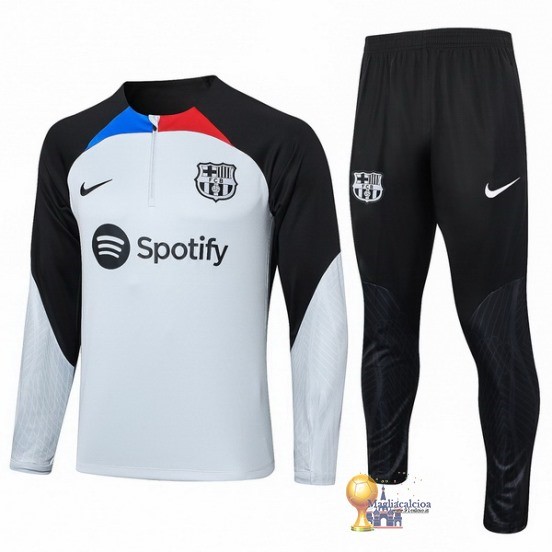 Set Completo Sudadera Formazione Barcelona 2023 2024 Grigio Nero