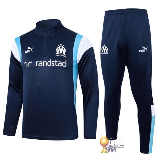 Set Completo Sudadera Formazione Marsella 2023 2024 Blu II Bianco