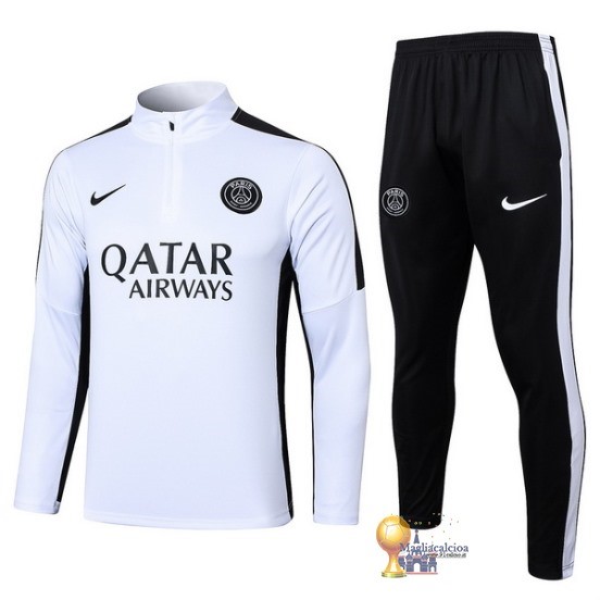 Set Completo Sudadera Formazione Paris Saint Germain 2023 2024 Bianco Nero